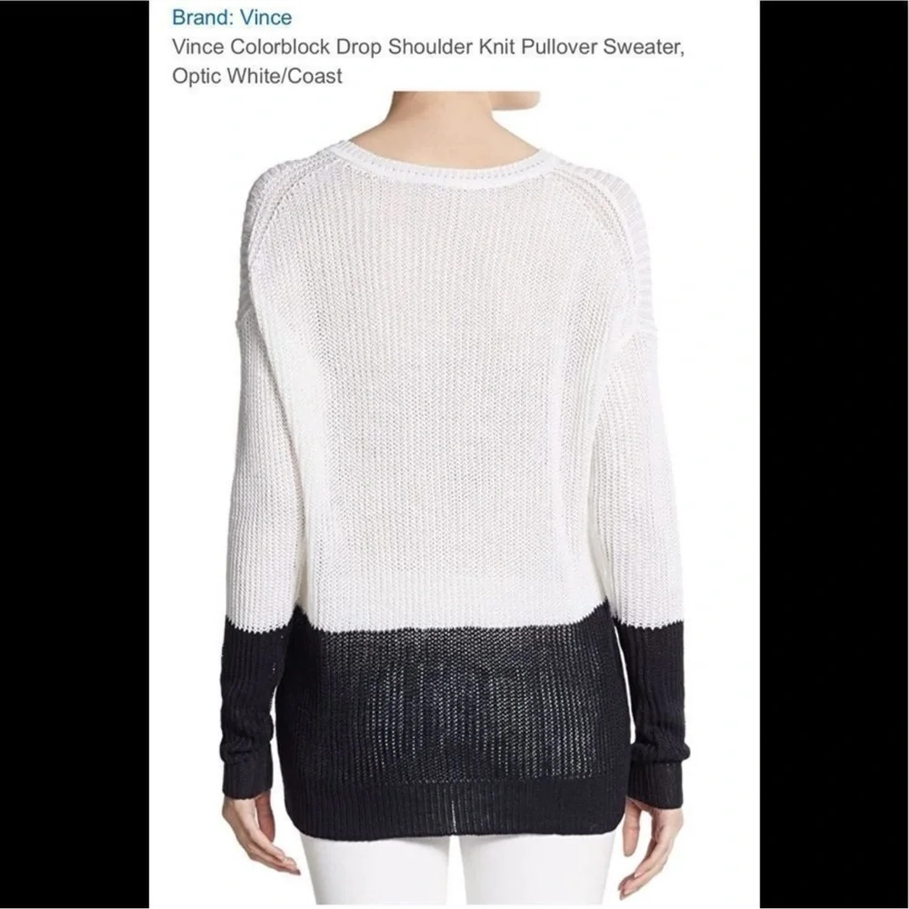 Vince Colorblock Drop Shoulder Knit Pullover XS - Picture 13 of 13